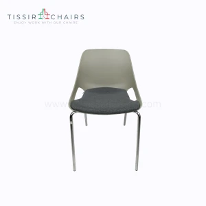 Chaise Q5 en 4 pieds métal chromé - Assise en mousse tapissée